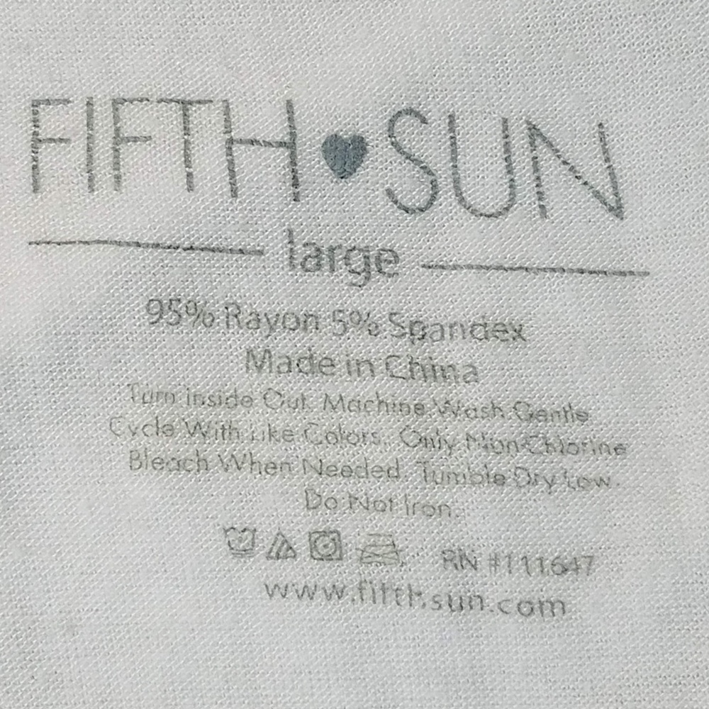 🛍 Fifth Sun Oversized Skull Scoop Neck Tee L - Picture 5 of 5